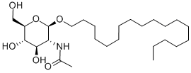 正十八烷基-2-乙酰氨基-2-脱氧-BETA-吡喃葡萄糖苷 结构式