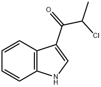 2-氯-1-(1H-吲哚-3-基)-1-丙酮 结构式