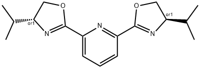 (+)-2,6-双[(4S)-4-(异丙基)-2-恶唑啉-2-基]吡啶 结构式