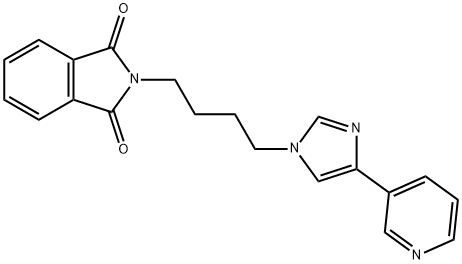 4-[4-(吡啶-3-基)咪唑-1-基]丁基酞酰亚胺 结构式