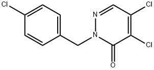 4,5-二氯-2-(4-氯苄基)-2,3-二氢哒嗪-3-酮 结构式