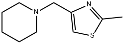 1-[(2-甲基-1,3-噻唑-4-基)甲基]哌啶 结构式