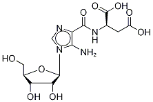 N-[5-氨基-1-(BETA-D-呋喃核糖基)咪唑-4-羰基]-L-天冬氨酸 结构式