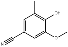 3-甲氧基-5-甲基-4-羟基苯甲腈 结构式
