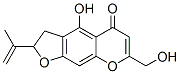 2,3-Dihydro-4-hydroxy-7-hydroxymethyl-2-(1-methylethenyl)-5H-furo[3,2-g][1]benzopyran-5-one 结构式