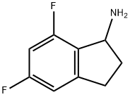 5,7-二氟-2,3-二氢-1H-茚-1-胺 结构式