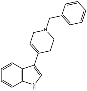 3-(1-Benzyl-1,2,3,6-tetrahydropyridin-4-yl)-1H-indole 结构式