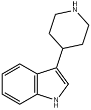 3-(4'-哌啶基)-1H-吲哚 结构式