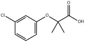 2-(3-氯苯氧基)-2-甲基丙酸 结构式