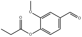 4-甲酰-2-甲氧苯基丙酸酯 结构式