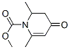 1(2H)-Pyridinecarboxylic  acid,  3,4-dihydro-2,6-dimethyl-4-oxo-,  methyl  ester 结构式