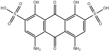 4,5-diamino-9,10-dihydro-1,8-dihydroxy-9,10-dioxoanthracene-2,6-disulphonic acid 结构式