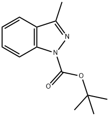 1H-INDAZOLE-1-CARBOXYLIC ACID,3-METHYL-,1,1-DIMETHYLETHYL ESTER 结构式