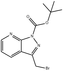 1-BOC-3-(溴甲基)-1H-吡唑并[3,4-B]吡啶 结构式