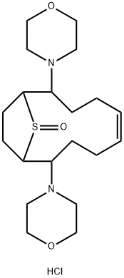 2,9-Dimorpholino-13-thiabicyclo(8.2.1)tridec-5-ene 13-oxide dihydrochl oride 结构式