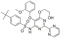 N-[6-(2-hydroxyethoxy)-5-(2-methoxyphenoxy)-2-pyrimidin-2-yl-pyrimidin-4-yl]-4-tert-butyl-benzenesulfonamide 结构式