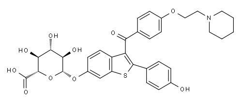 雷洛昔芬-6-葡萄糖醛酸苷 结构式
