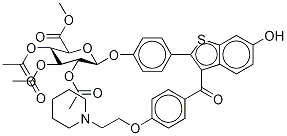 Methyl Raloxifene 4'-(2,3,4-Tri-O-acetyl-β-D-glycopyranuronate) 结构式