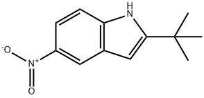 2-叔丁基-5-硝基吲哚 结构式