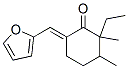 2-Ethyl-6-furfurylidene-2,3-dimethylcyclohexanone 结构式