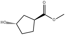 (1S,3S)-3-羟基环戊烷羧酸甲酯 结构式