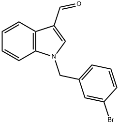1-(3-溴苄基)吲哚-3-甲醛 结构式