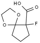 1,4-Dioxaspiro[4.4]nonane-6-carboxylicacid,6-fluoro-,(+)-(9CI) 结构式