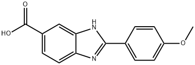 2-(4-甲氧基苯基)-1H-苯并咪唑-5-羧酸 结构式