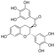 (+)-3,4,5-Trihydroxybenzoic acid (2S,3R)-3,4-dihydro-7-hydroxy-2-(3,4,5-trihydroxyphenyl)-2H-1-benzopyran-3-yl ester 结构式