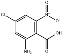 2-氨基-4-氯-6-硝基苯甲酸 结构式
