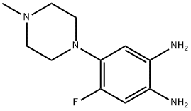 4-氟-5-(4-甲基哌嗪-1-基)苯-1,2-二胺 结构式