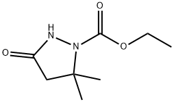 1-Pyrazolidinecarboxylic  acid,  5,5-dimethyl-3-oxo-,  ethyl  ester 结构式