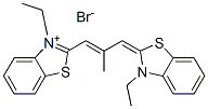 3-乙基-2-[3-(3-乙基-3H-苯并噻唑-2-亚基)-2-甲基丙-1-烯基]苯并噻唑鎓溴化物 结构式