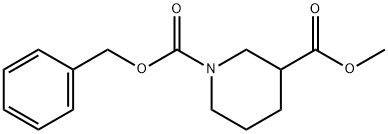 哌啶-1,3-二羧酸-1-苄酯-3-甲酯 结构式