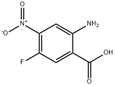 2-氨基-5-氟-4-硝基苯甲酸 结构式