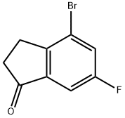 4-溴-6-氟茚酮 结构式