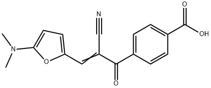 Benzoic  acid,  4-[2-cyano-3-[5-(dimethylamino)-2-furanyl]-1-oxo-2-propenyl]-  (9CI) 结构式