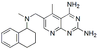 5-methyl-4-[(methyl-tetralin-1-yl-amino)methyl]-2,8,10-triazabicyclo[4 .4.0]deca-1,3,5,7,9-pentaene-7,9-diamine 结构式