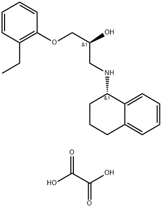 1-(2-ETHYLPHENOXY)-3-[[(1S)-1,2,3,4-TETRAHYDRO-1-NAPHTHALENYL]AMINO]-(2S)-2-PROPANOL HYDROCHLORIDE 结构式