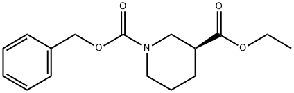 (S)-1-CBZ-哌啶-3-甲酸乙酯 结构式