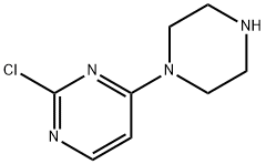2-氯-4-(1-哌嗪)嘧啶 结构式