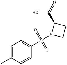 (R)-1-对甲苯磺酰基氮杂环丁烷-2-羧酸 结构式