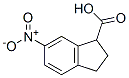 (+)-2,3-二氢-6-硝基-1H-茚-1-羧酸 结构式