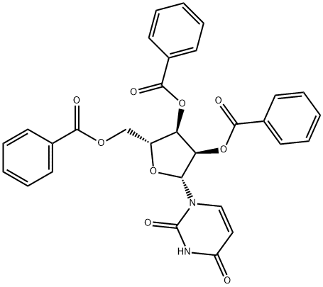 2',3',5'-三邻苯甲酰尿(嘧啶核)苷 结构式