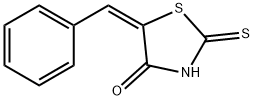 (5E)-5-(苯亚甲基)-2-硫代-四氢噻唑-4-酮 结构式
