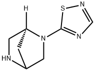 2,5-Diazabicyclo[2.2.1]heptane,2-(1,2,4-thiadiazol-5-yl)-,(1S)-(9CI) 结构式