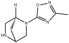 2,5-Diazabicyclo[2.2.1]heptane,2-(3-methyl-1,2,4-oxadiazol-5-yl)-,(1S)-(9CI) 结构式