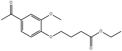 4-(4-Acetyl-2-Methoxyphenoxy)-butanoic Acid Ethyl Ester 结构式