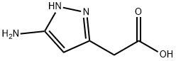 5-氨基-1H-吡唑-3-乙酸 结构式