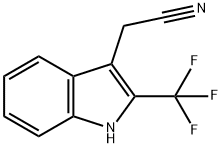 2-(三氟甲基)-1H-吲哚-3-乙腈 结构式